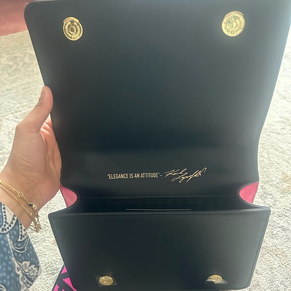 Karl Lagerfeld Black Crossbody Bag with Vibrant Studs - Picture 7 of 7